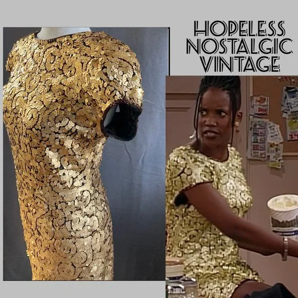 Vintage Morgan Taylor Sequenced Dress ASO Maxine Shaw - Picture 2 of 5